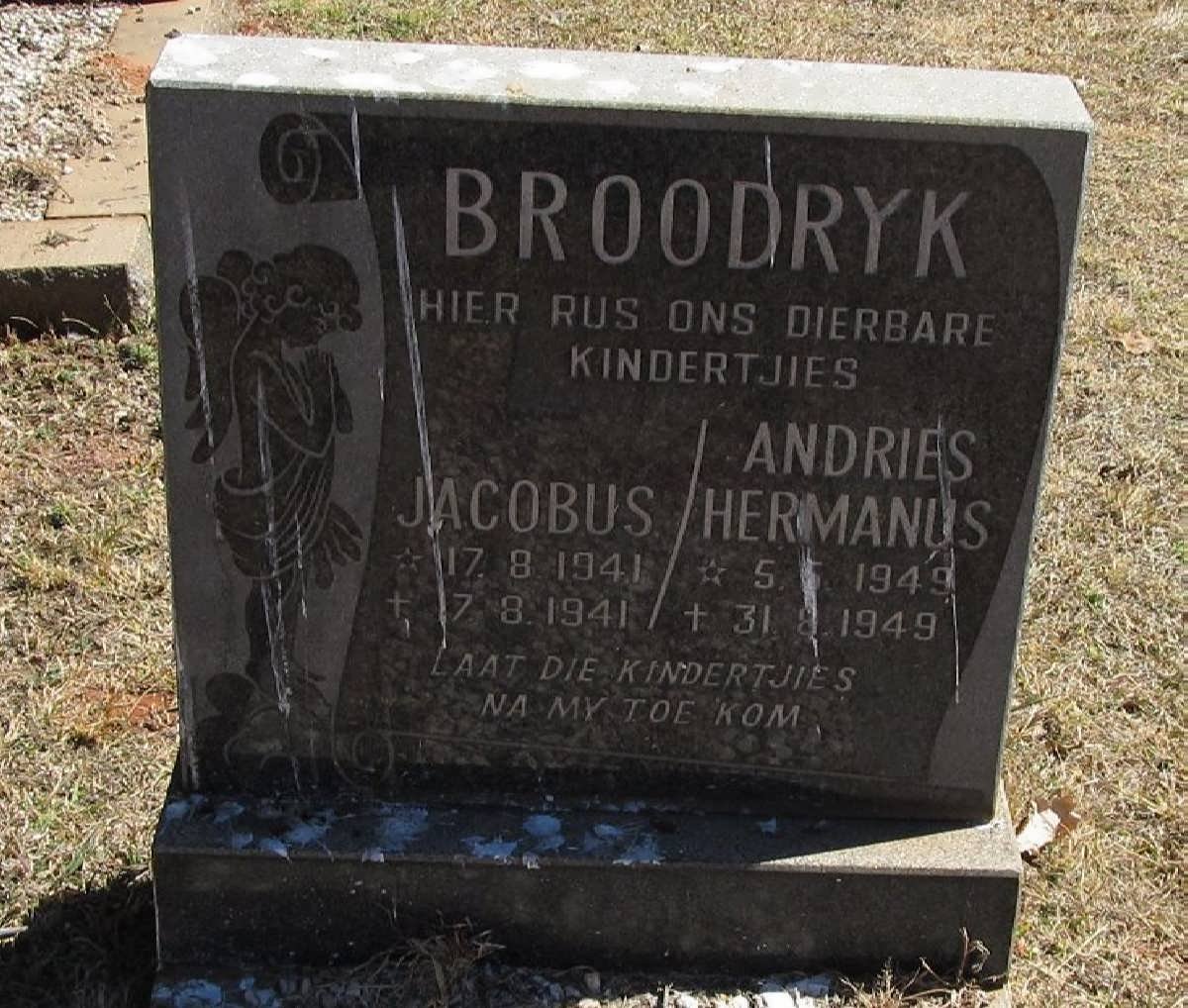 BROODRYK Jacobus 1941-1941 :: BROODRYK Andries Hermanus 1949-1949