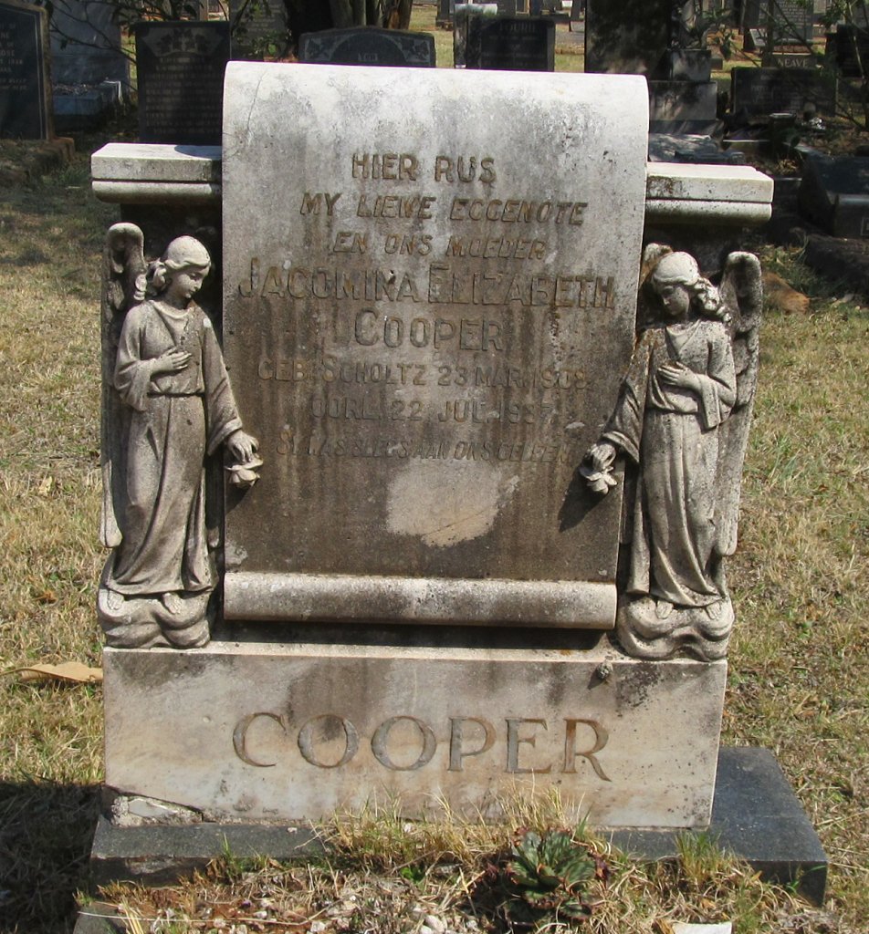 COOPER Jacomina Elizabeth nee SCHOLTZ 1908-1937