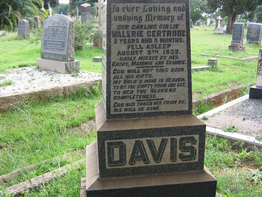 DAVIS Valerie Gertrude -1932