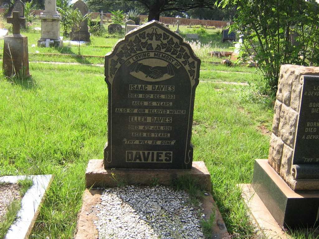 DAVIES Isaac -1933 &amp; Ellen -1936