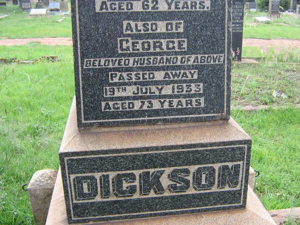 DICKSON George -1933