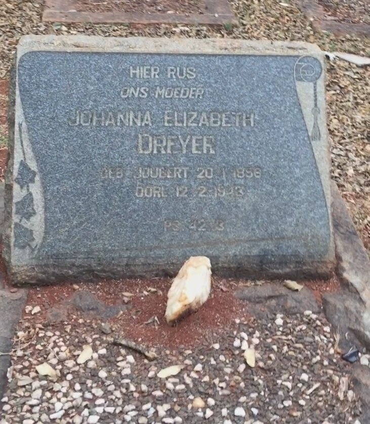 DREYER Johanna Elizabeth nee JOUBERT 1856-1943