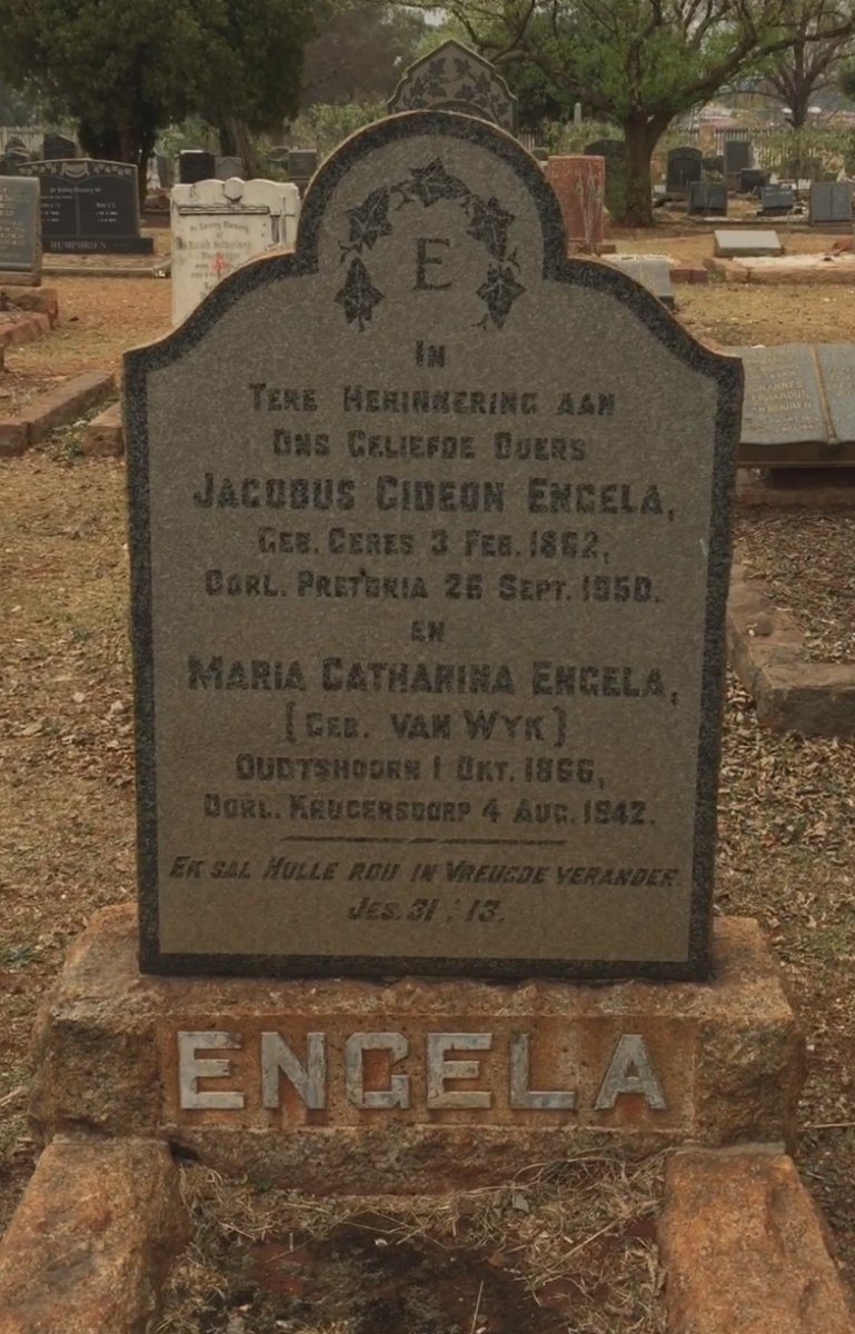 ENGELA Jacobus Gideon 1862-1950 &amp; Maria Catharina VAN WYK 1866-1942