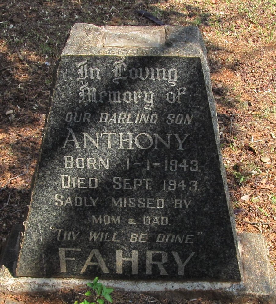 FAHRY Anthony 1943-1943