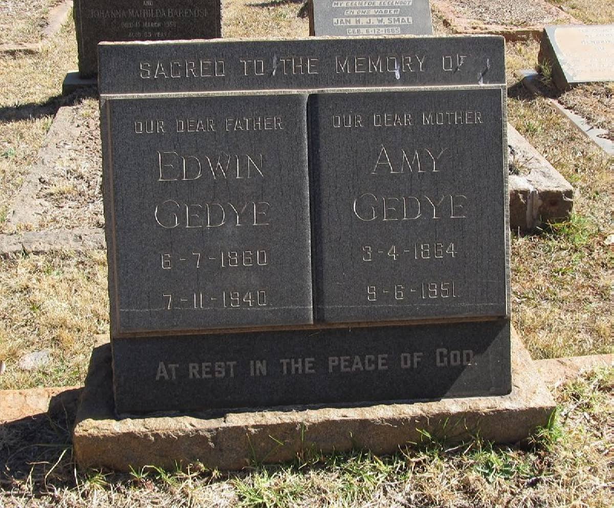 GEDYE Edwin 1860-1940 &amp; Amy 1864-1951