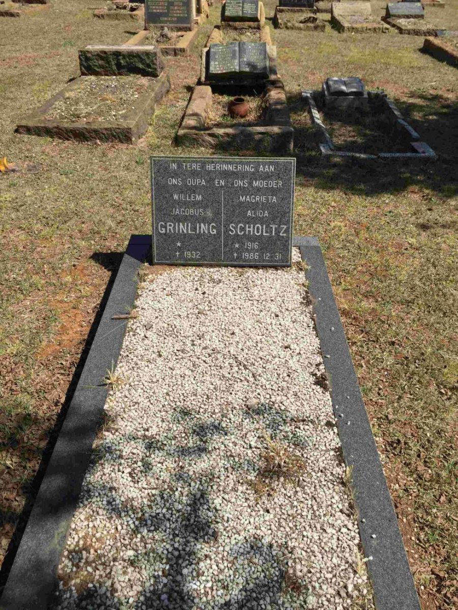 GRINLING Willem Jacobus -1932 :: SCHOLTZ Magrieta Alida 1916-1986