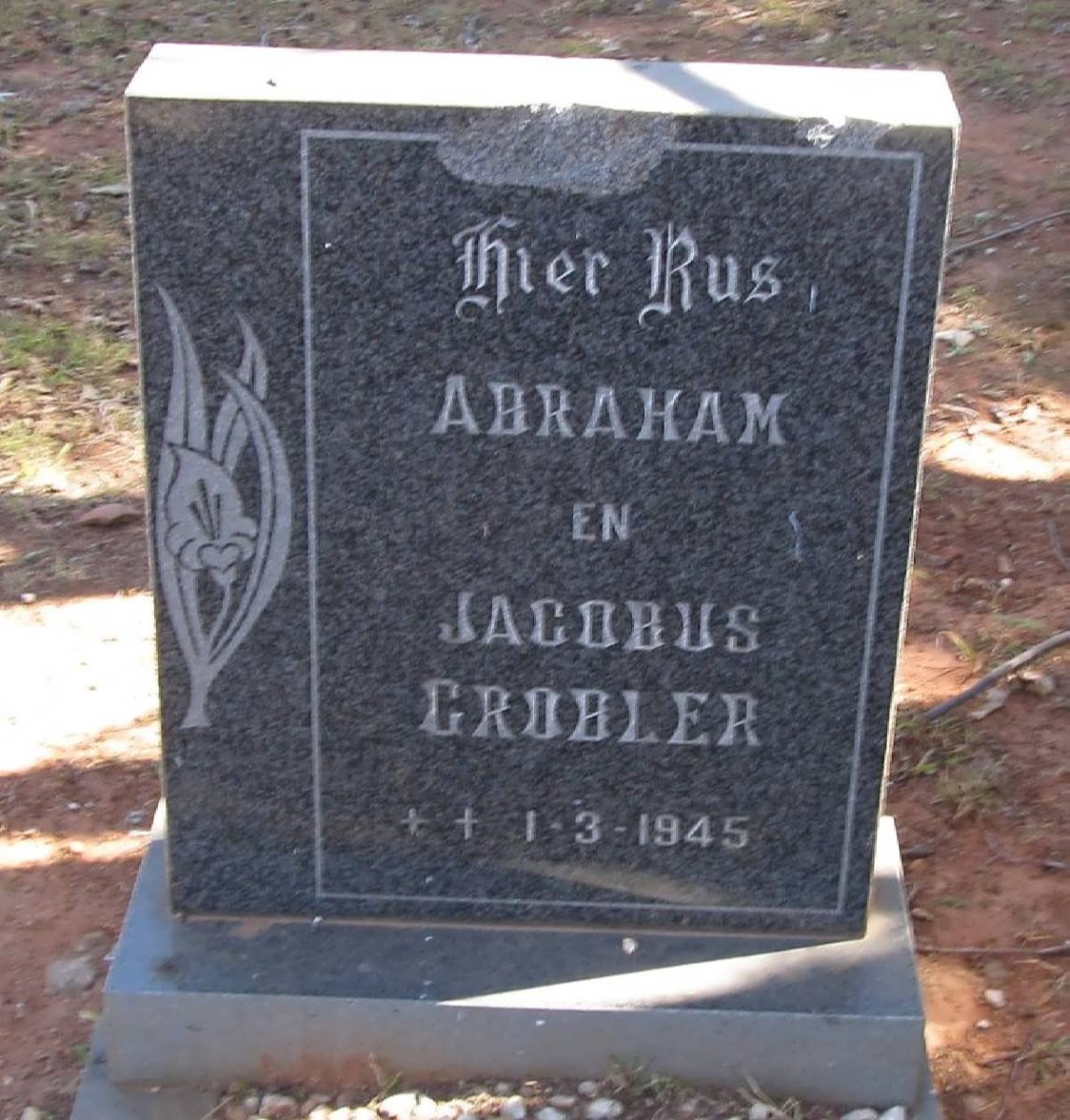 GROBLER Abraham 1945-1945 :: GROBLER Jacobus 1945-1945