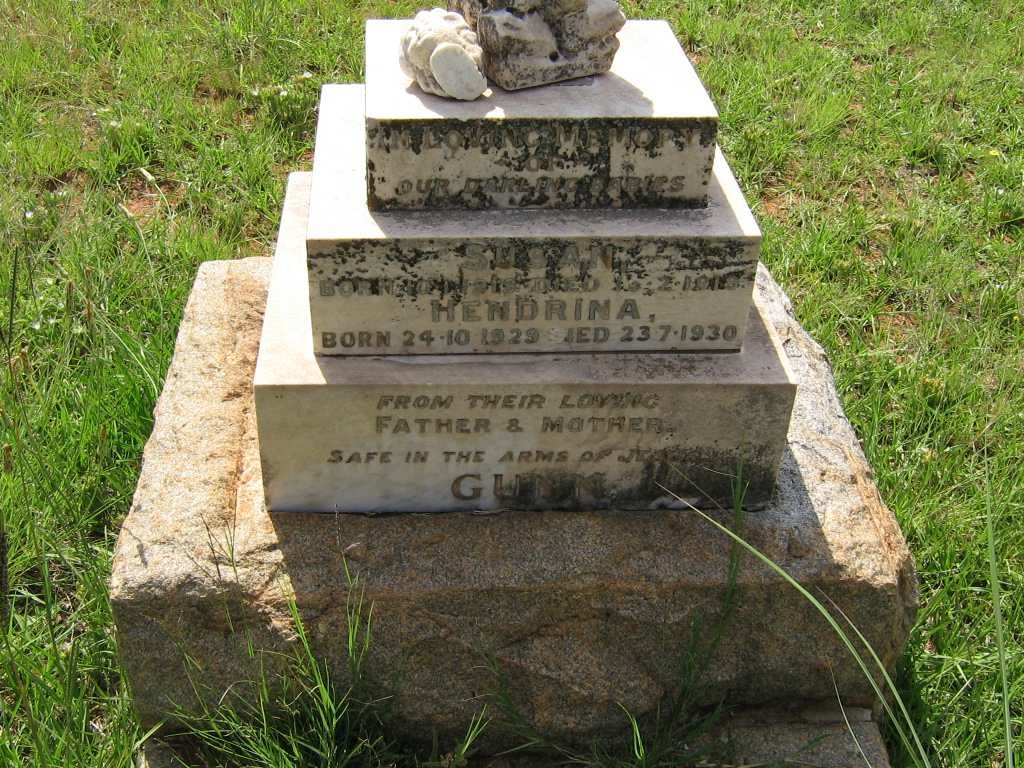 GUNN Susan 1918-1918 :: GUNN  Hendrina 1929-1930