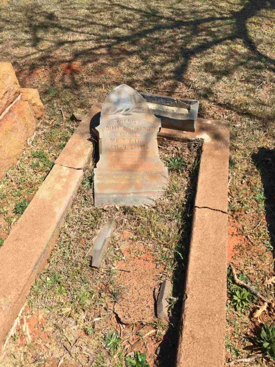 HARMSE David Gerhardus 1915-1936