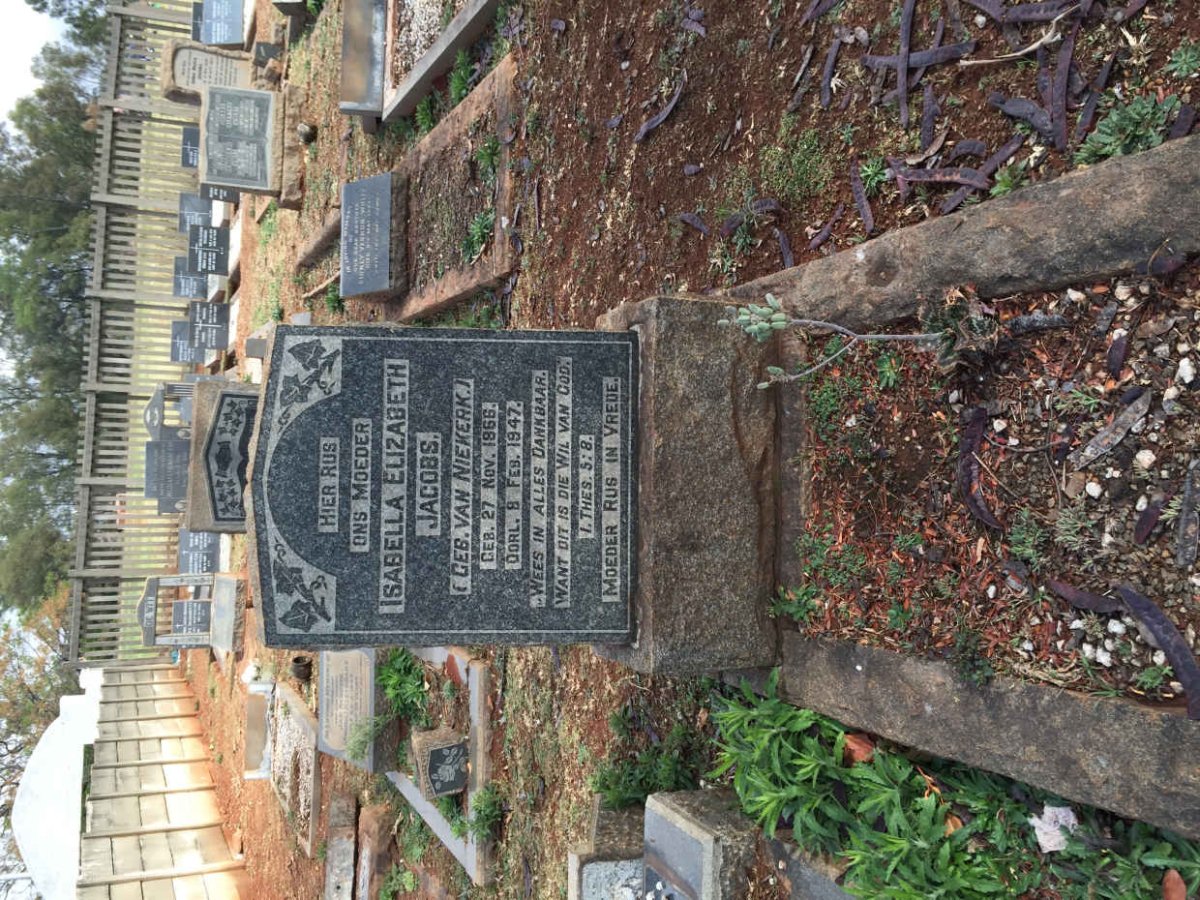 JACOBS Isabella Elizabeth nee VAN NIEKERK 1866-1947