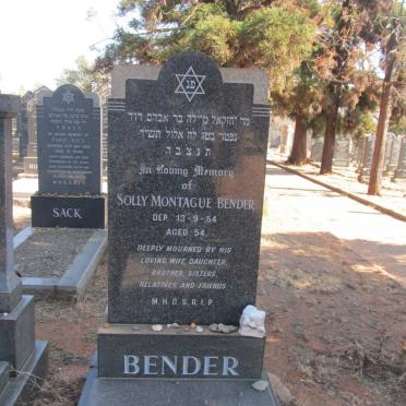 BENDER Solly Montague -1954