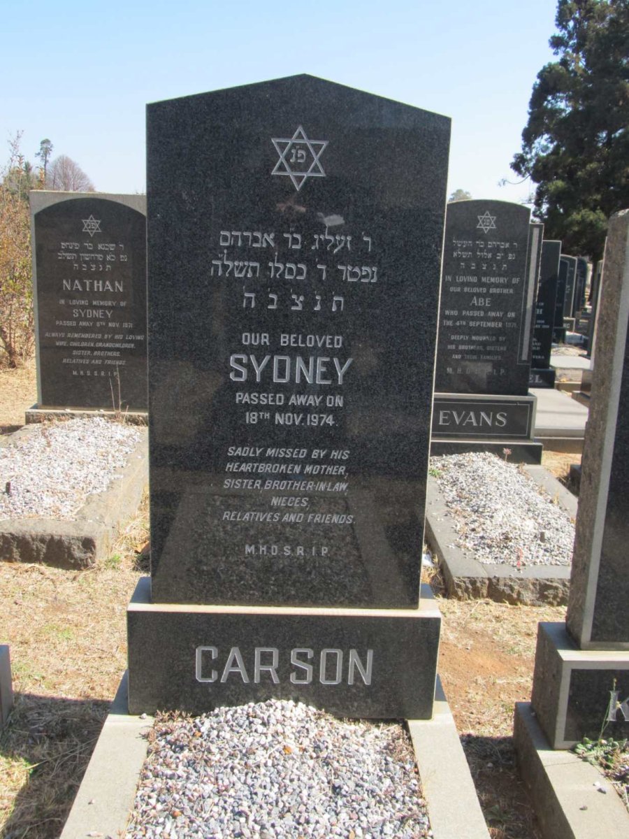 CARSON Sydney -1974