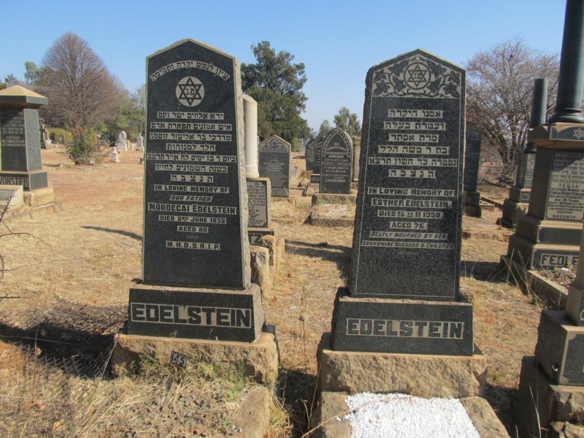 EDELSTEIN Mordecai -1932 &amp; Esther -1930