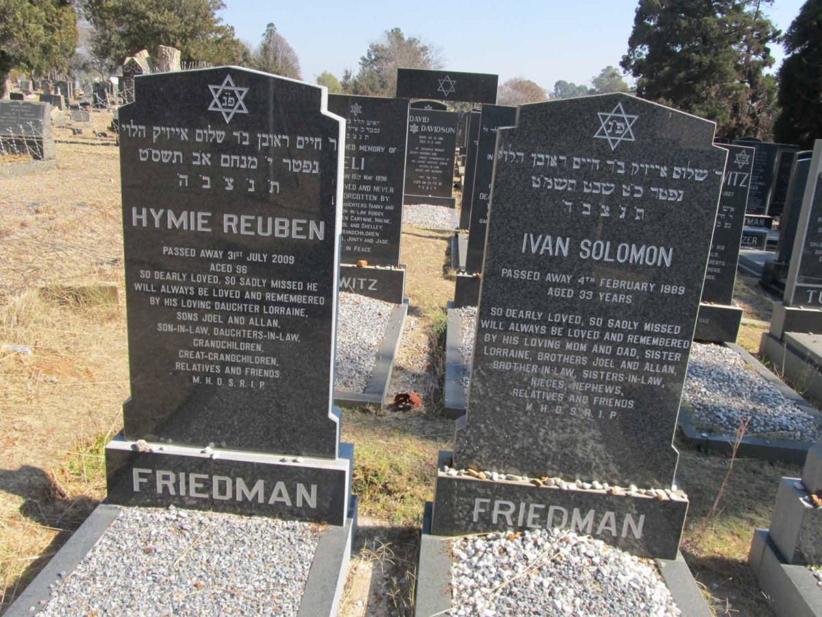 FRIEDMAN Hymie Reuben -2009 :: FRIEDMAN Ivan Solomon -1989
