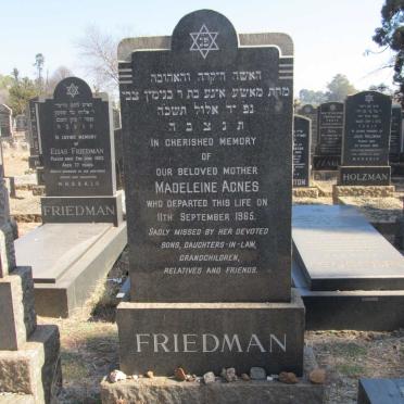 FRIEDMAN Madeleine Agnes -1965