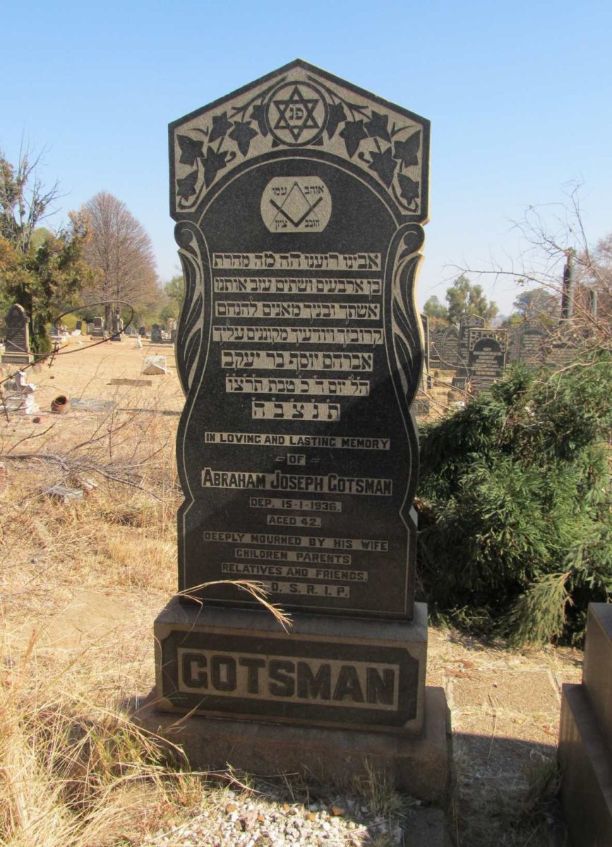 GOTSMAN Abraham Joseph -1936