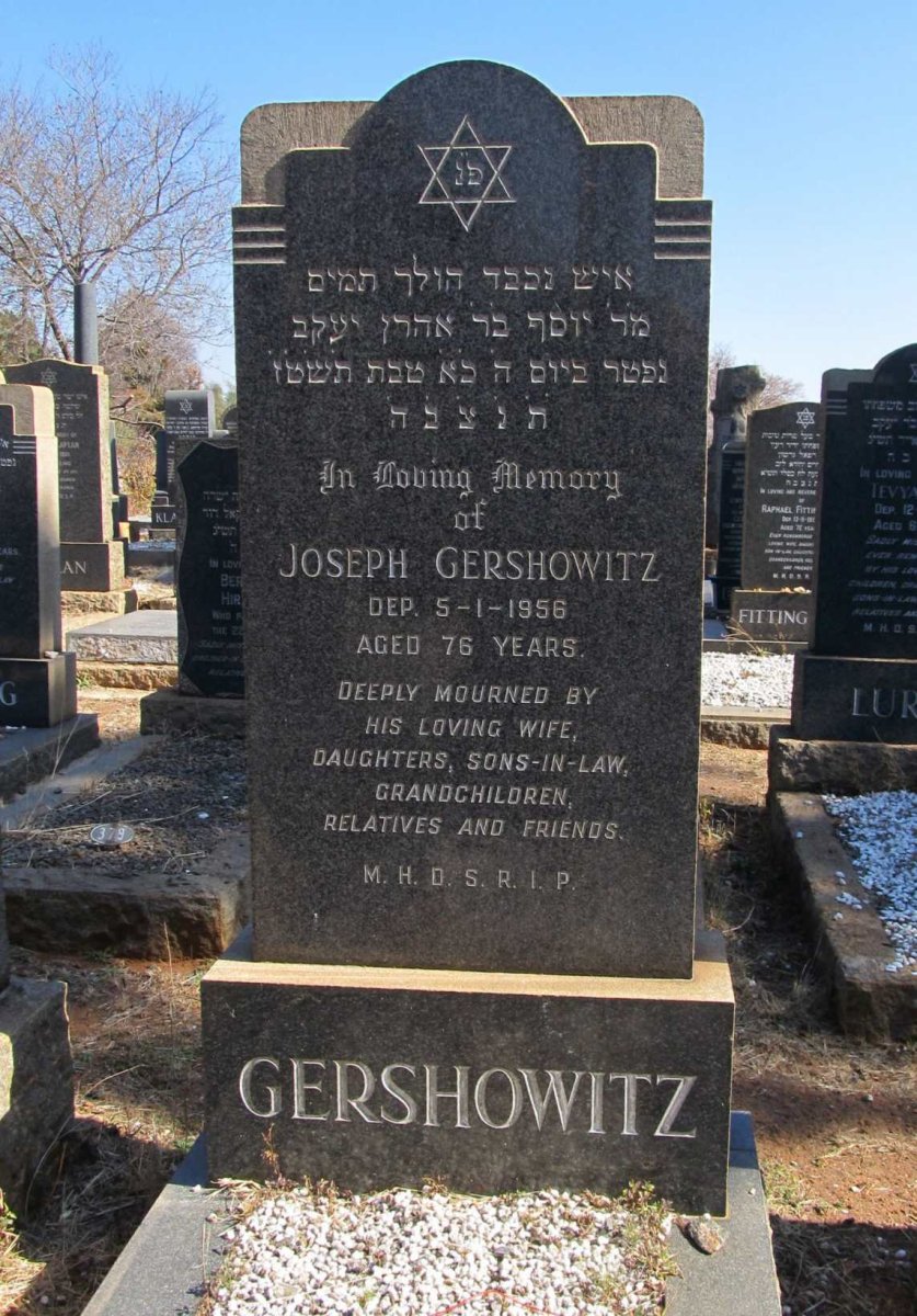 GERSHOWITZ Joseph -1956