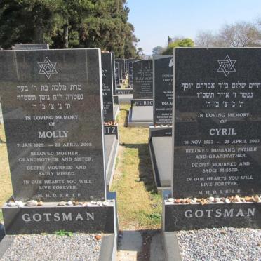 GOTSMAN Cyril 1923-2007 &amp; Molly 1925-2008