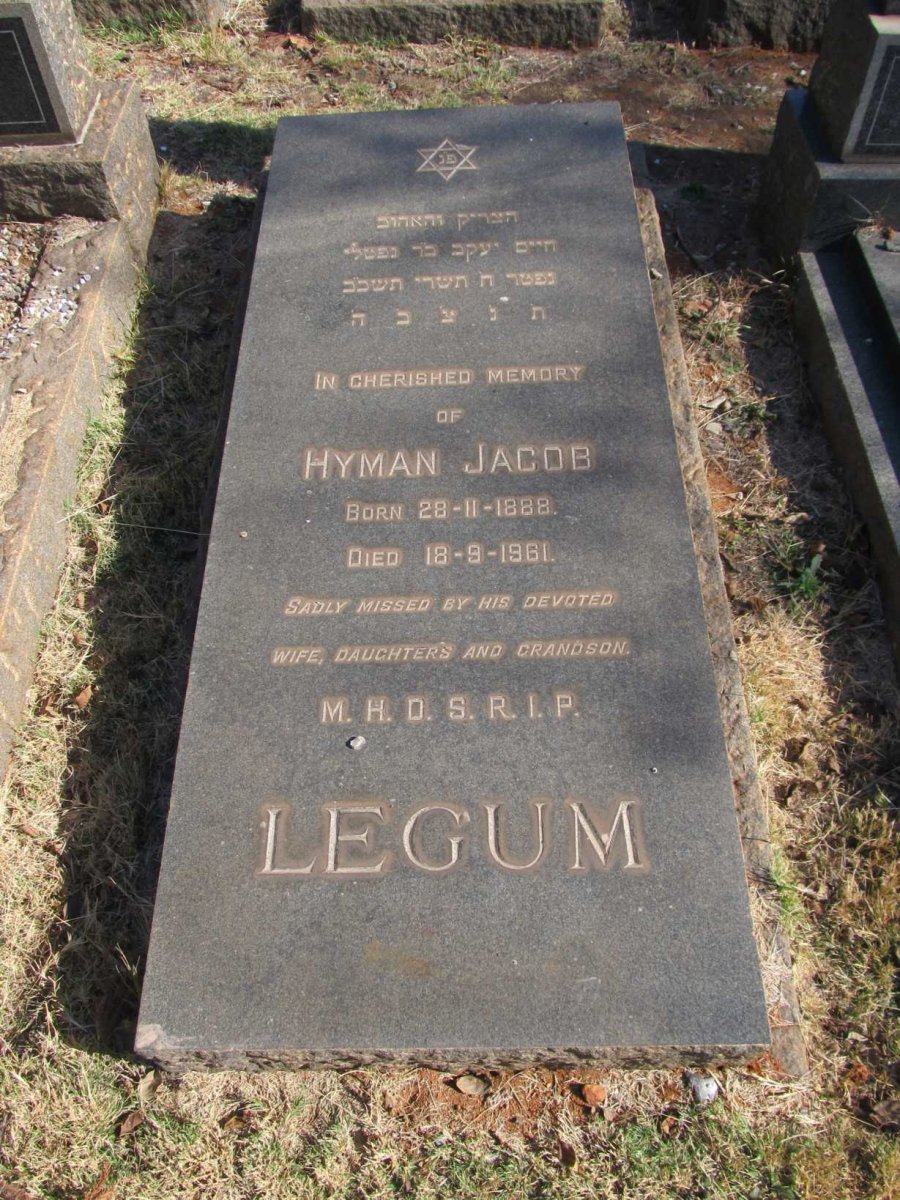 LEGUM Hyman Jacob 1888-1961