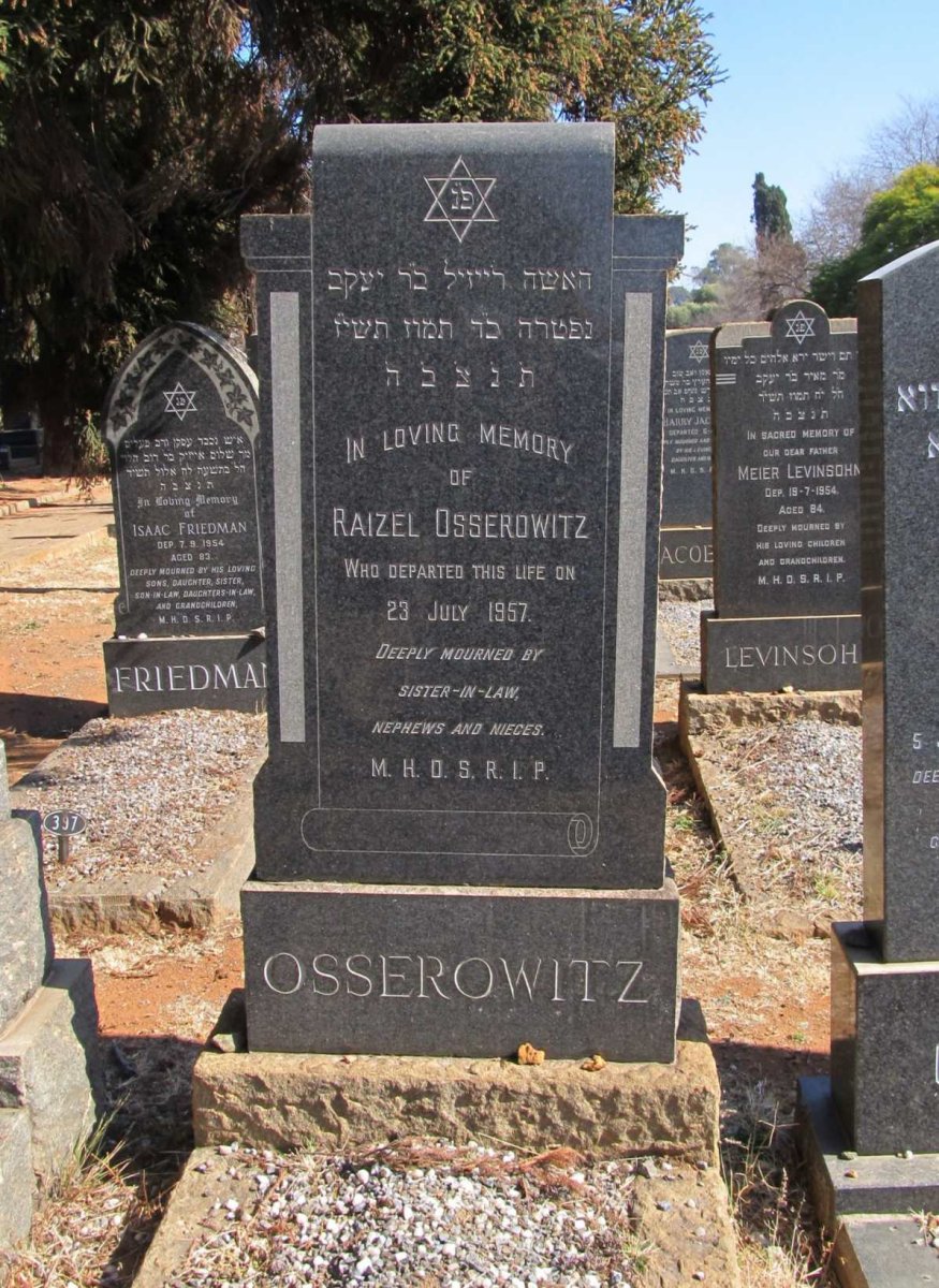 OSSEROWITZ Raizel -1957