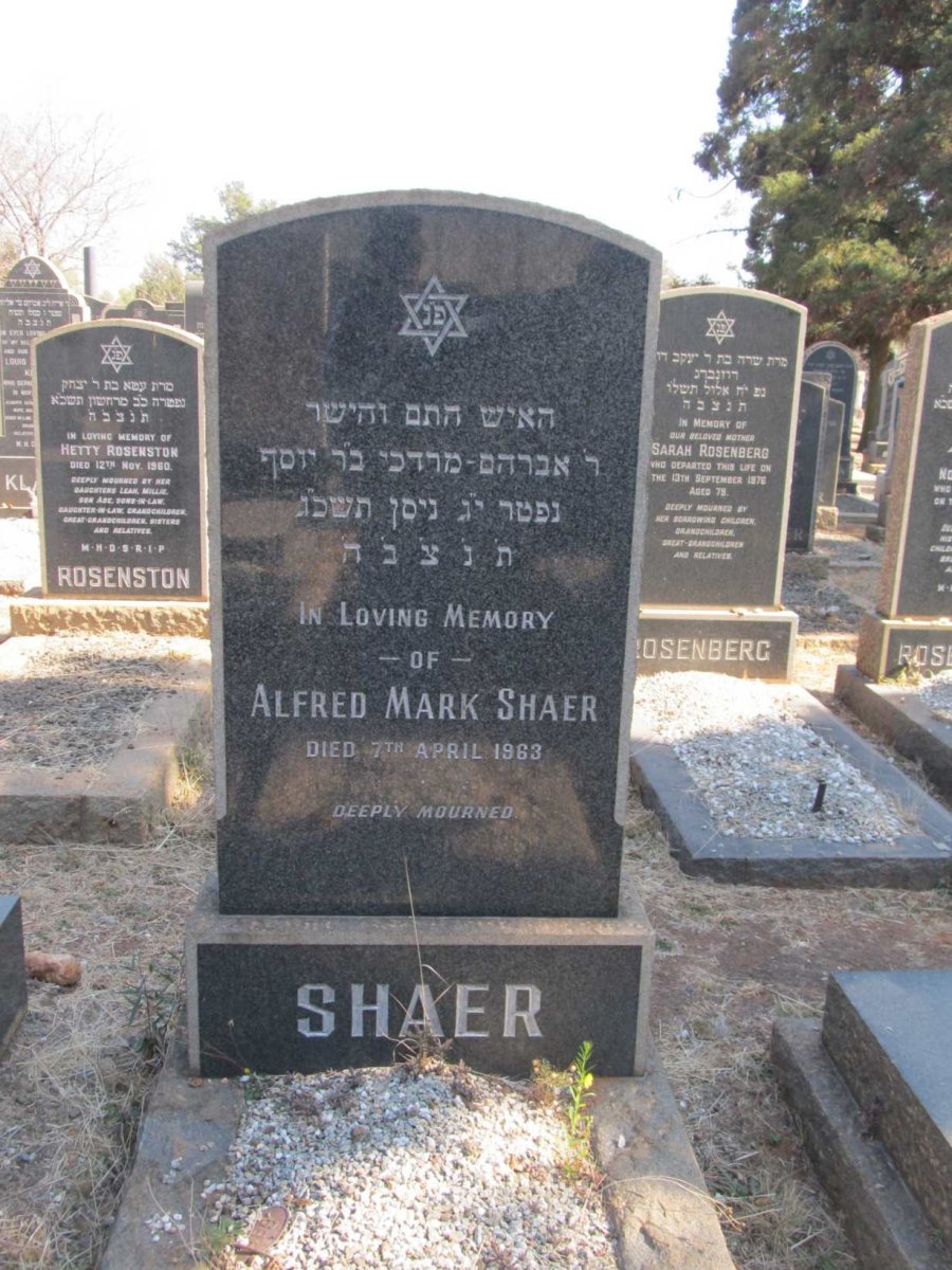 SHAER Alfred Mark -1963