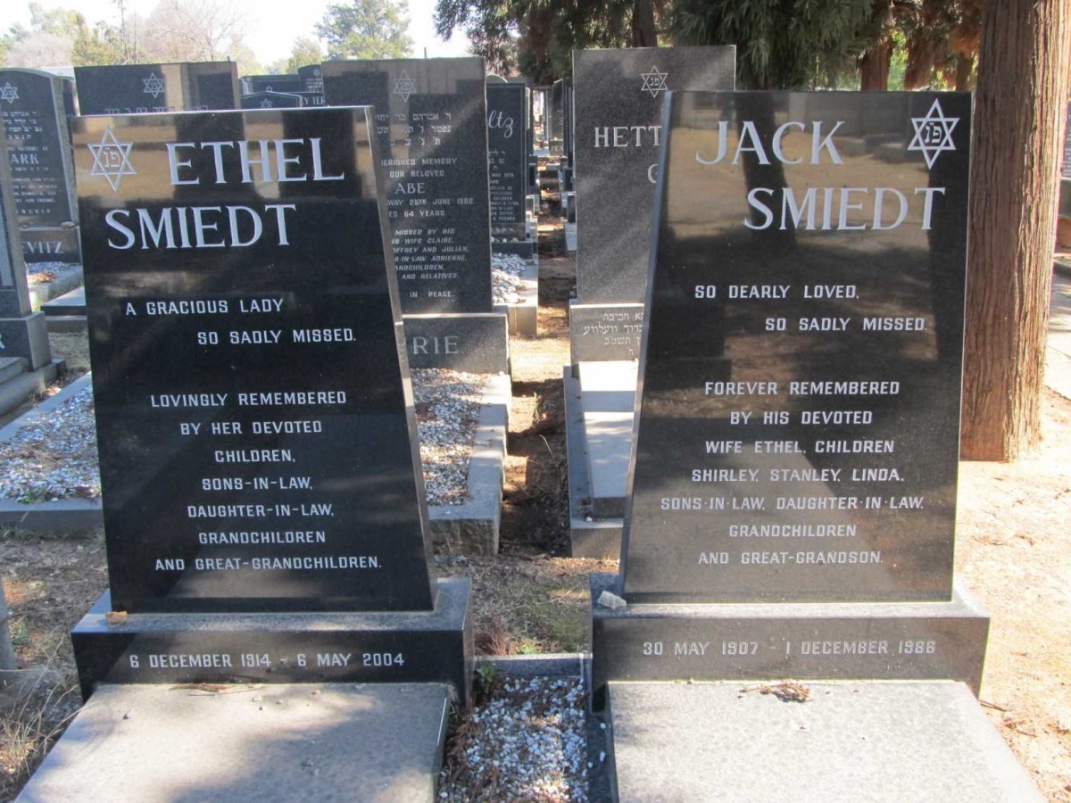 SMIEDT Jack 1907-1986 &amp; Ethel 1914-2004
