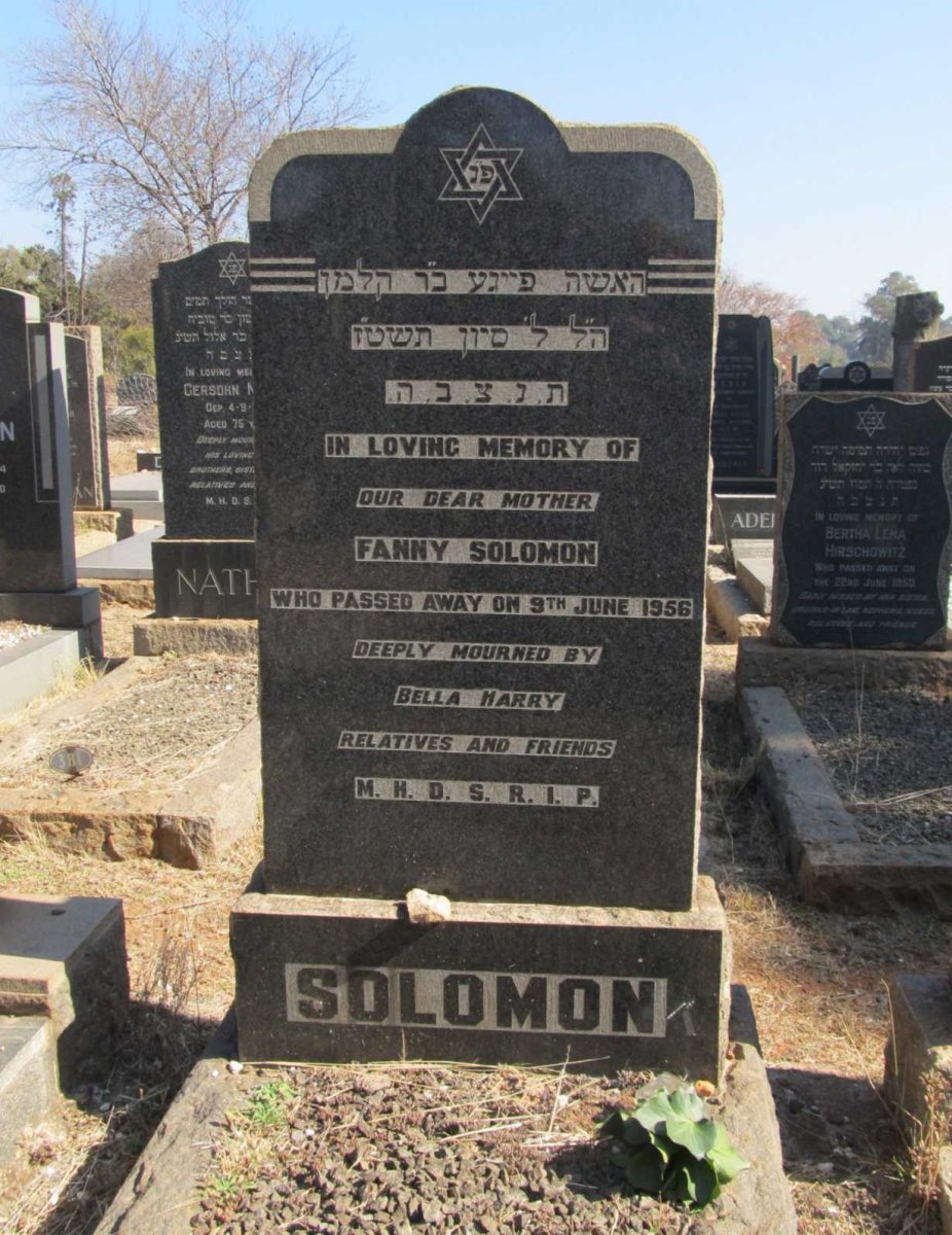 SOLOMON Fanny -1956