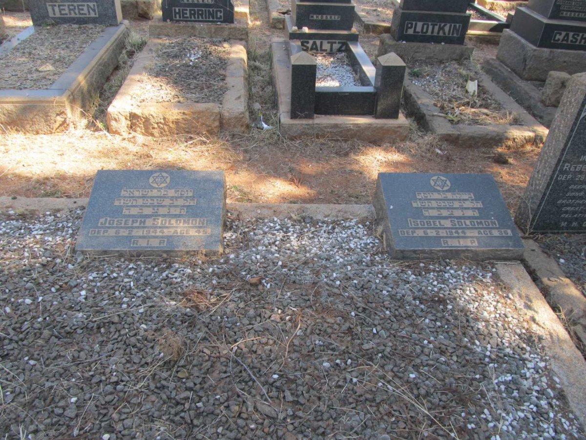 SOLOMON Joseph -1944 &amp; Isobel -1944 :: SOLOMON Maurice -1944 :: SOLOMON Miriam -1944