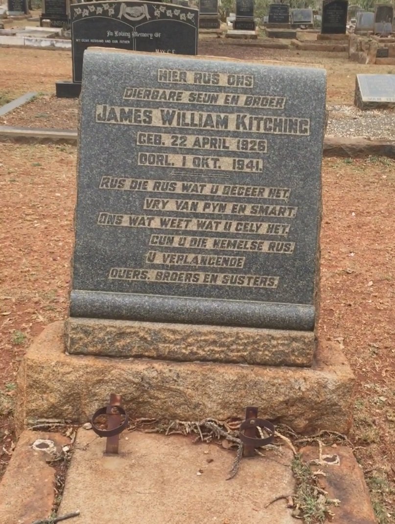 KITCHING James William 1926-1941