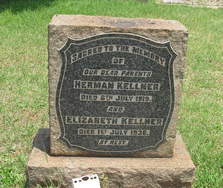 KELLNER Herman -1919 &amp; Elizabeth -1936