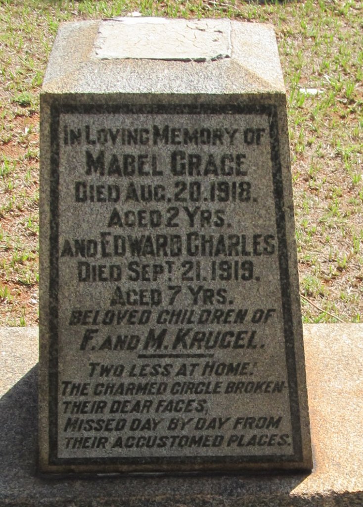 KRUGEL Mabel Grace -1918 :: KRUGEL Edward Charles -1919 