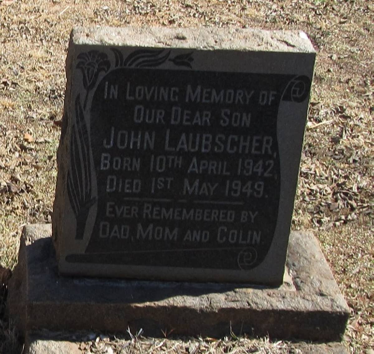 LAUBSCHER John 1942-1949