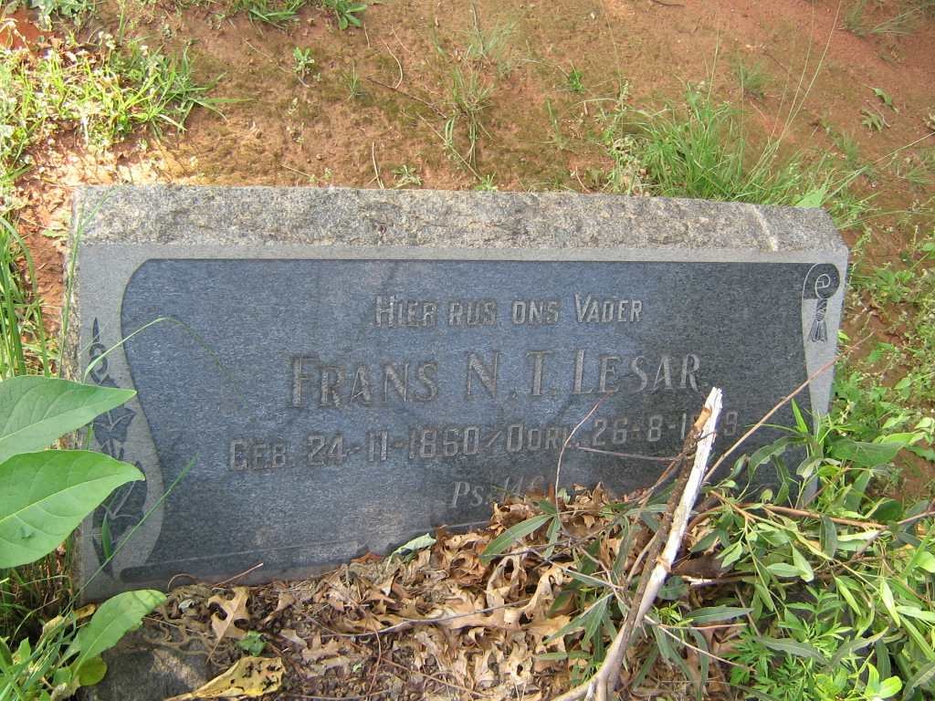 LESAR Frans N.T. 1860-1929
