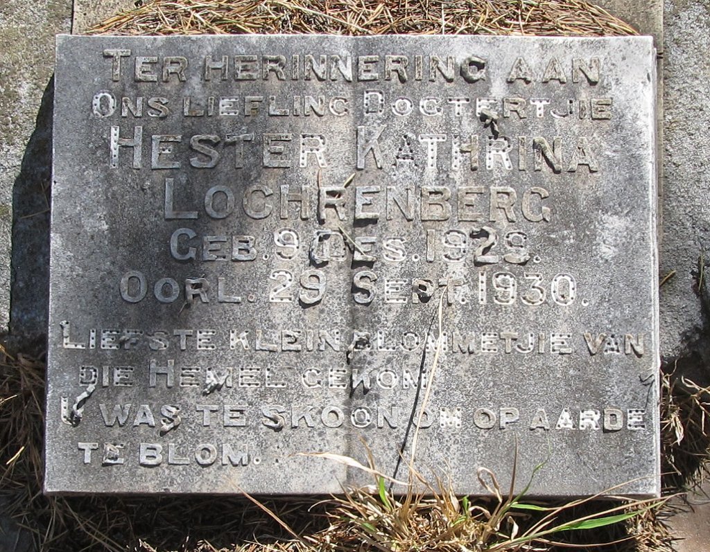 LOCHRENBERG Hester Kathrina 1929-1930