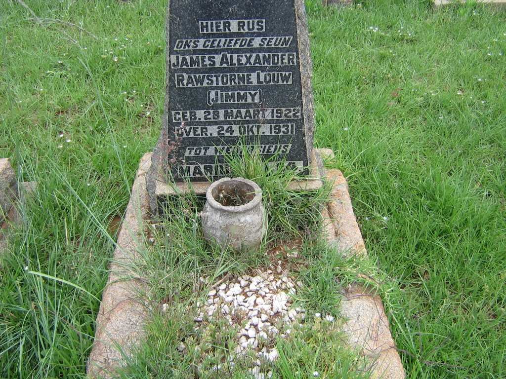 LOUW James Alexander Rawstorne 1922-1931