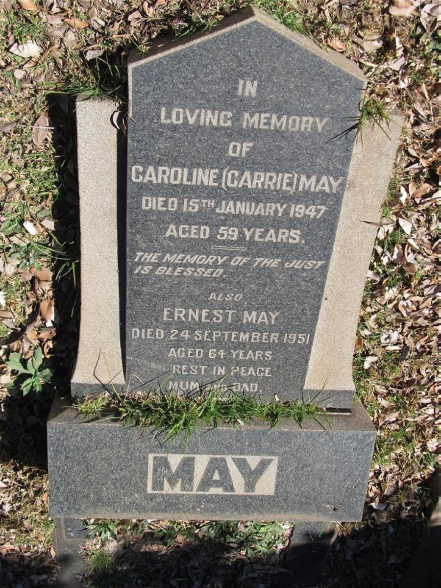 MAY Ernest -1951 &amp; Caroline -1947