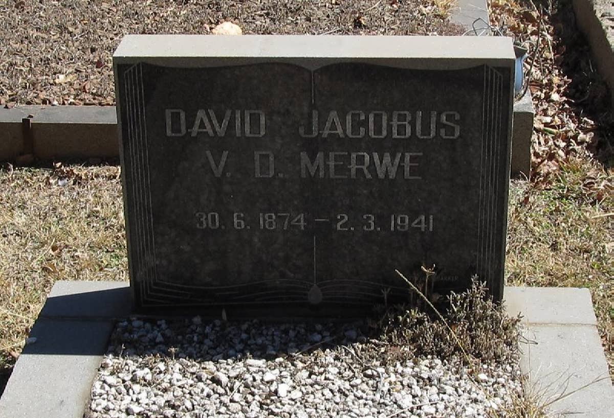 MERWE David Jacobus, v.d. 1874-1941