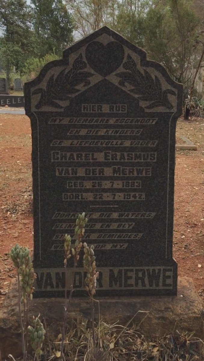 MERWE Charel Erasmus, van der 1883-1942
