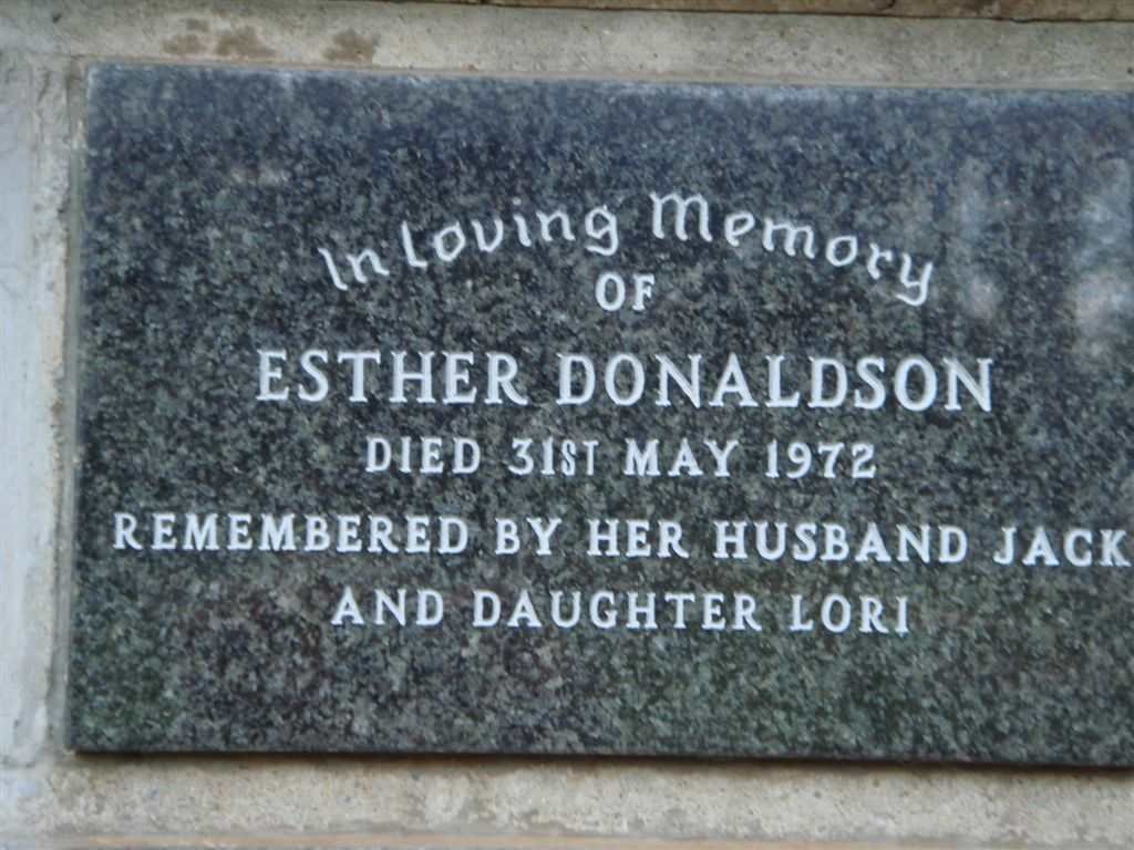 DONALDSON Esther -1972
