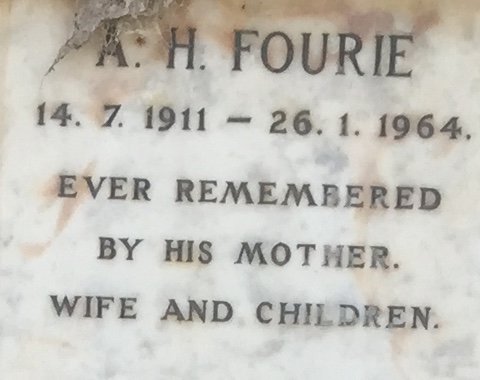 FOURIE A.H. 1911-1964