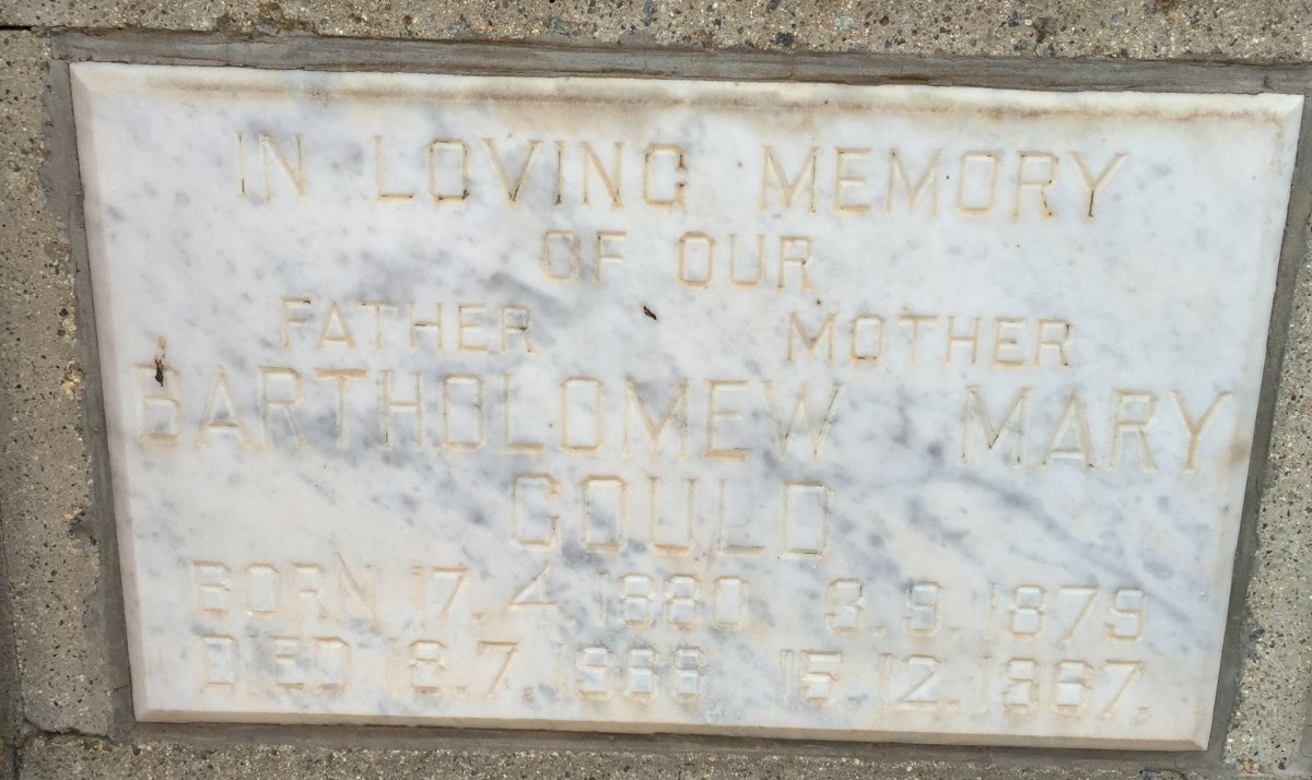 GOULD Bartholomew 1880-1965 &amp; Mary 1875-1967