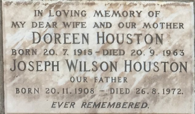 HOUSTON Joseph Wilson 1908-1972 &amp; Doreen 1915-1963