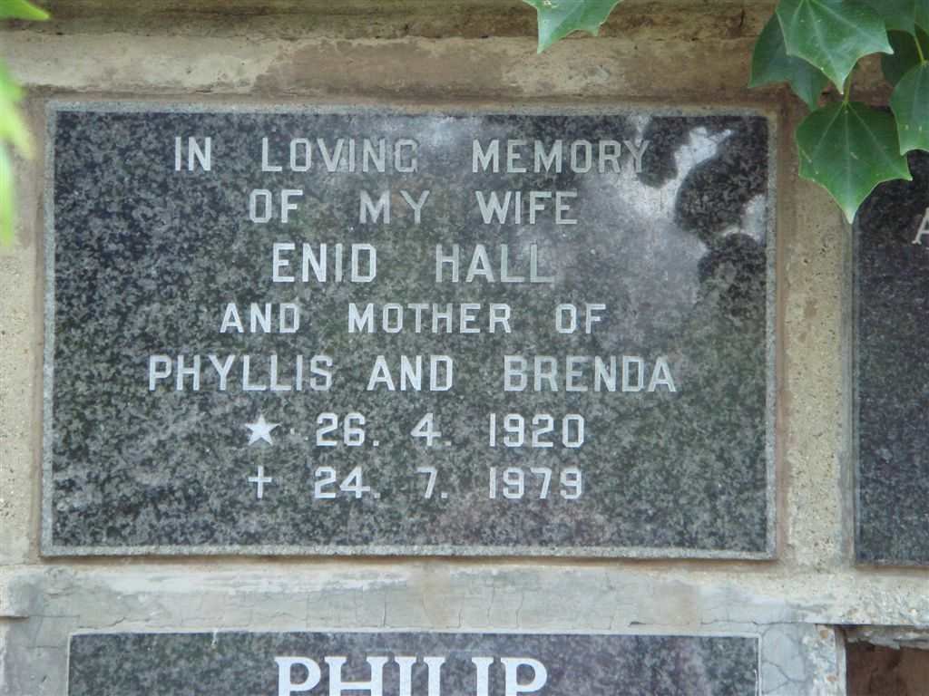 HALL Enid 1920-1979