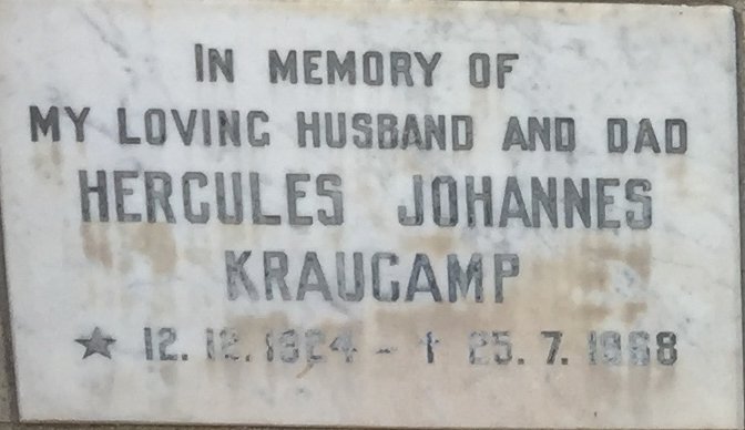 KRAUCAMP Hercules Johannes 1924-1968