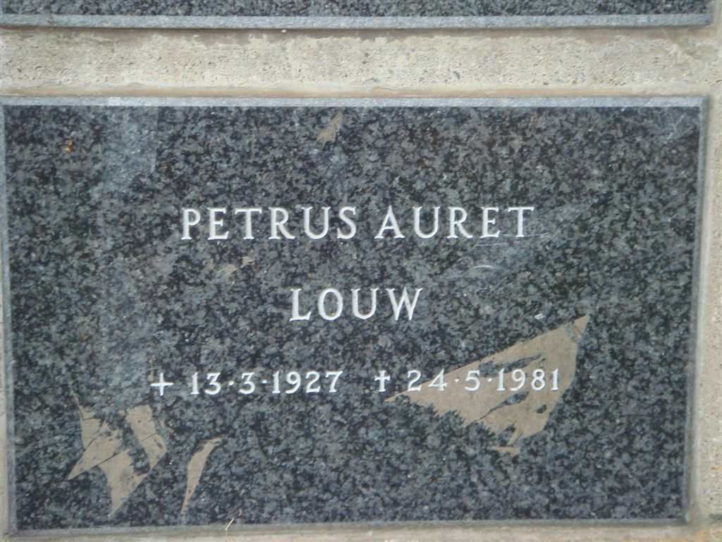 LOUW Petrus Auret 1927-1981