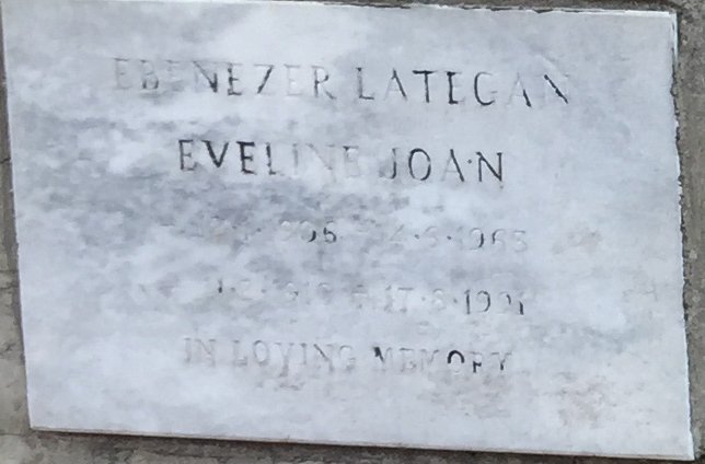 LATEGAN Ebenezer 1906-1963 &amp; Eveline Joan 191?-1991