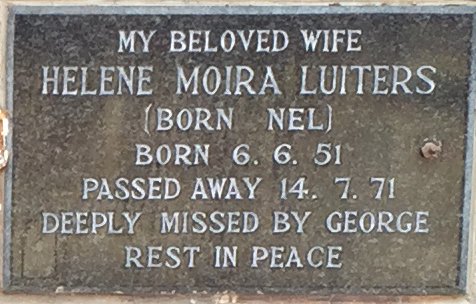 LUITERS Helene Moira nee NEL 1951-1971