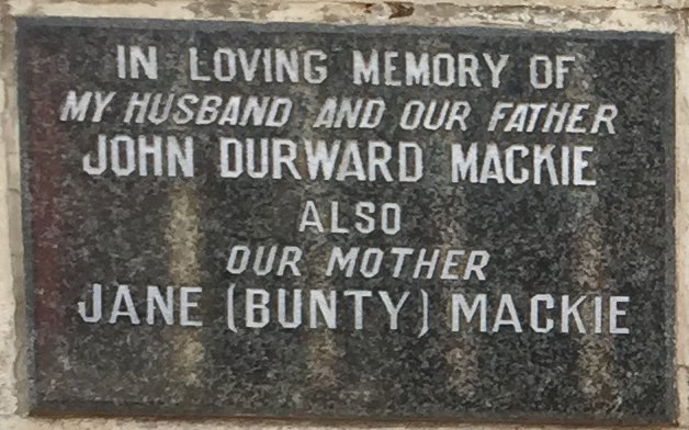 MACKIE John Durward &amp; Jane