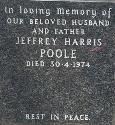POOLE Jeffrey Harris -1974