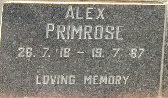 PRIMROSE Alex 1918-1987